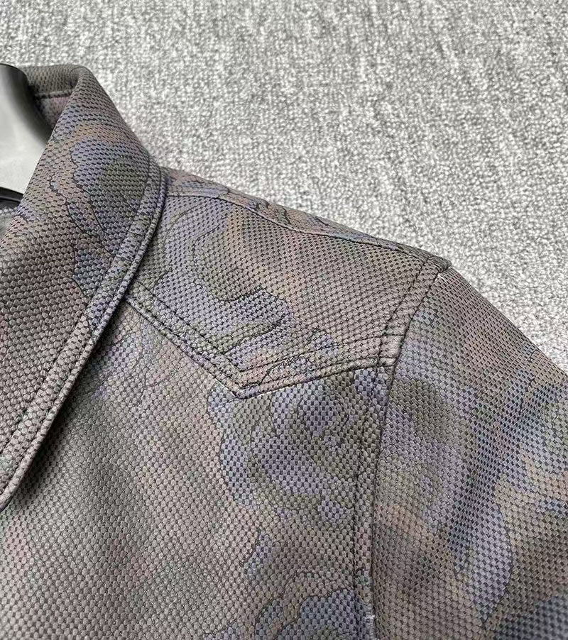 Men's cow leather shirts blouse inner layer classic casual men top2 - YZ Lether