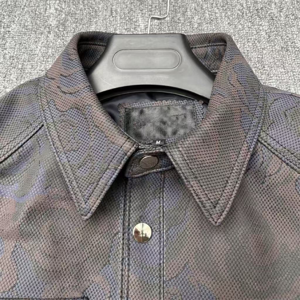 Men's cow leather shirts blouse inner layer classic casual men top2 - YZ Lether