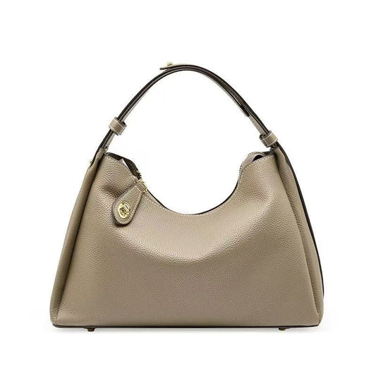 Leather women's cowhide leather hand bag one-shoulder versatile large-capacity tote bag crossbody bag genuine leather women's bag B13 - YZ Lether