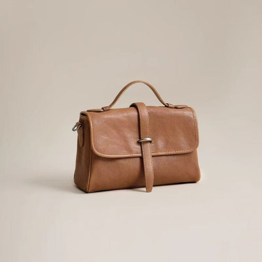 Leather women's cow leather hand bag one-shoulder versatile large-capacity tote bag crossbody bag genuine leather women's bag B9 - YZ Lether