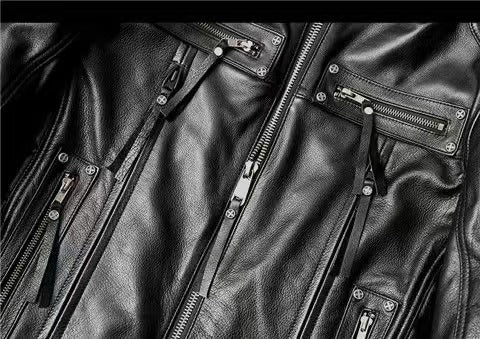 Men's sheep leather flight black motorcycle coat classic winter warm men's jacket - YZ Lether