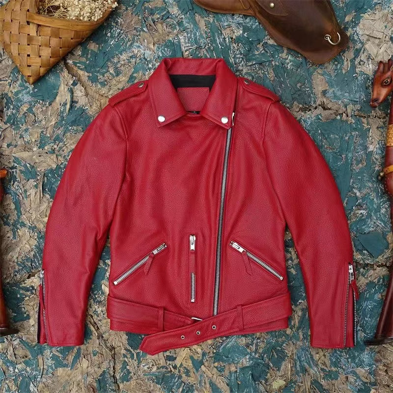 Women's sheep leather jacket classic spring-automn women's top - YZ Lether