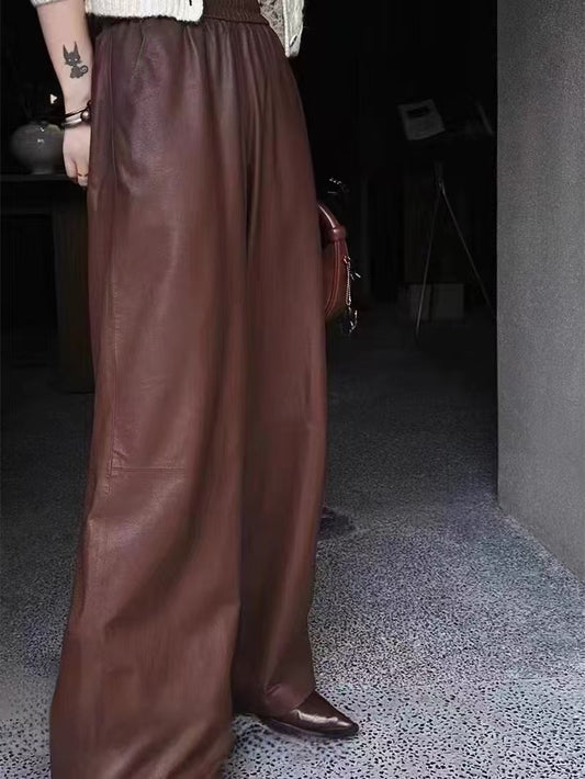 Women's sheep leather pants trousers chill spring-automn comfortable pants - YZ Lether