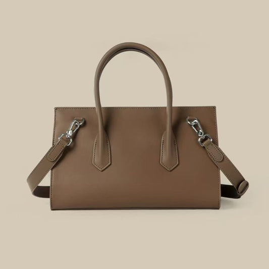 Leather women's cowhide braiding leather hand bag one-shoulder versatile large-capacity tote bag crossbody bag genuine leather women's bag B15 - YZ Lether