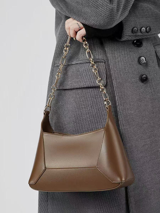 Leather women's cowhide leather hand bag one-shoulder versatile large-capacity tote bag crossbody bag genuine leather women's bag B12 - YZ Lether